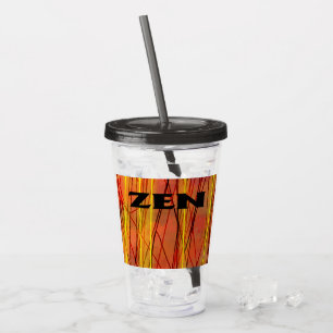 Zen schwarzer Draht schwarzer Acryltumbler Acryltrinkbecher