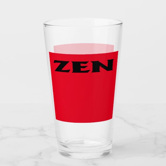 Zen-Schwarzglas-Tumbler Glas (Vorderseite)