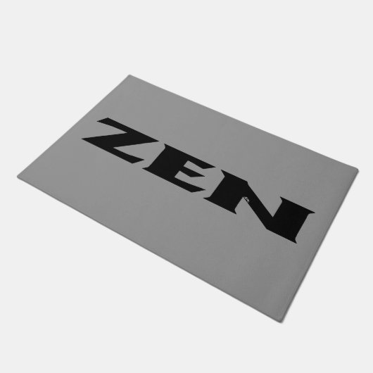 Zen-Schwarzgraumatte Fußmatte (Schrägansicht)