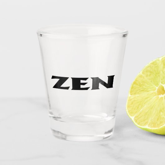 Zen-Schwarzschussglas Schnapsglas (Vorderseite)