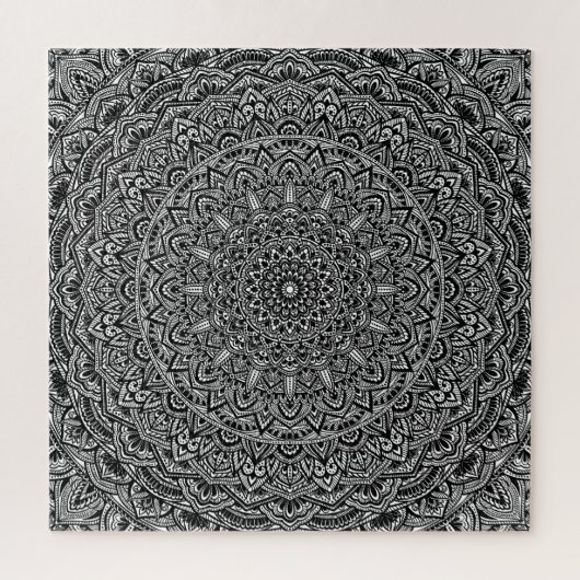 Zen-Schwarzweiss-Mandala Puzzle (Vertikal)