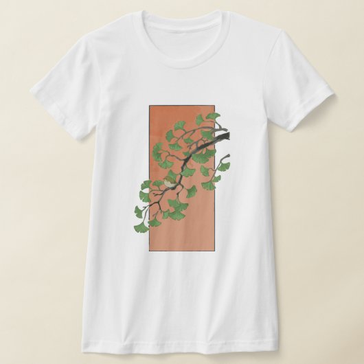 Zen Serenity: Minimalist Ginkgo Tree T-Shirt (Ablage )