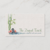 Zen Serenity Wellness-Center Watercolor Art Visitenkarte (Vorderseite)