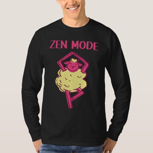 Zen sheep Yoga Animals Workout Calm T-Shirt (Vorderseite)