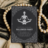 Zen Skeleton Halloween-Party Einladung