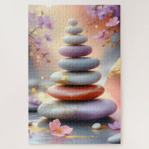 Zen Spirituelle Steine Balance Blumenkunst Puzzle