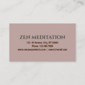 Zen Spirituelle Wellness Meditation Yoga Instructo Visitenkarte (Rückseite)