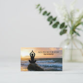 Zen Spirituelle Wellness Meditation Yoga Instructo Visitenkarte (Stehend Vorderseite)