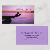 Zen Spirituelle Wellness Meditation Yoga Instructo Visitenkarte (Vorne/Hinten)