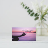 Zen Spirituelle Wellness Meditation Yoga Instructo Visitenkarte (Stehend Vorderseite)