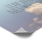 Zen-Sprichwort mit blauem Himmelsfoto Poster (Ecke)