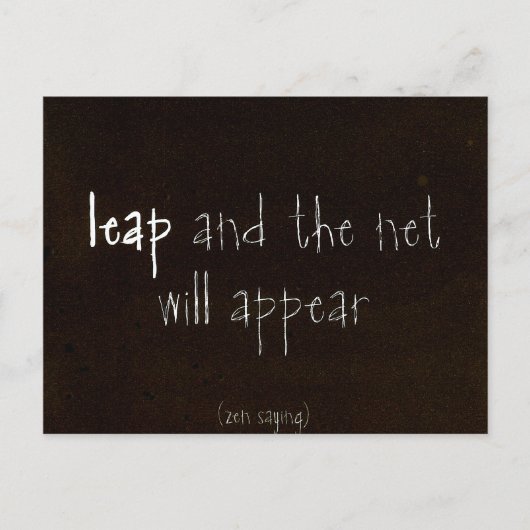 Zen-Sprichwort Postkarte (Vorderseite)