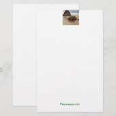 Zen Stacks Boulders on Beach Briefpapier (Vorne/Hinten)