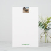 Zen Stacks Boulders on Beach Briefpapier (Stehend Vorderseite)