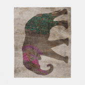 Zen-Stamm-asiatischer Elefant Fleecedecke (Vorderseite)