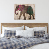 Zen-Stamm-asiatischer Elefant Leinwanddruck (Insitu (Schlafzimmer))