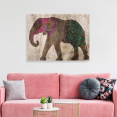 Zen-Stamm-asiatischer Elefant Leinwanddruck (Insitu (Wohnzimmer))