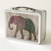 Zen-Stamm-asiatischer Elefant Metall Lunch Box (Rückseite)