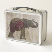 Zen-Stammes- Elefant Metall Brotdose (Rückseite)
