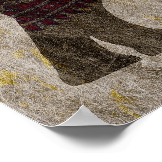 Zen-Stammeselephant Poster (Ecke)