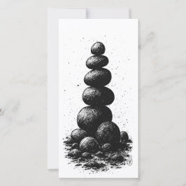 Zen-Stein-Cairn – Minimalistische Ritual-Einladung