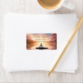 Zen-Stein-Meditationsmädchen Adressaufkleber (Insitu)