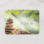 Zen-Steine, Blume, Wellness-Center, Massage Rabattkarte (Vorderseite)