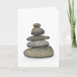 Zen-Steine mit Gold Karte
