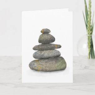 Zen-Steine mit Gold Karte