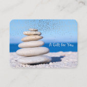 Zen-Steine, Ozean, Konfetti, Wellness-Center, Mass Rabattkarte (Vorderseite)