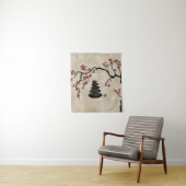 Zen Steine Sakura Baum Wandteppich (Beispiel)