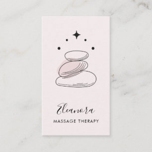 Zen Steine Symbol Logo Rosé Massage Therapie Visitenkarte