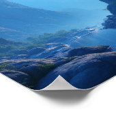 Zen-Stille in Blau Poster (Ecke)