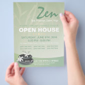 ZEN Stone Bamboo YOGA WELLNESS-CENTER Massage Salo Flyer (Hand)
