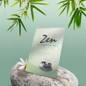 ZEN Stone Bamboo YOGA WELLNESS-CENTER Massage Schö Visitenkarte