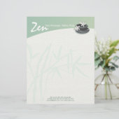 ZEN Stone Bamboo YOGA WELLNESS-CENTER Massage Ther Briefbogen (Stehend Vorderseite)