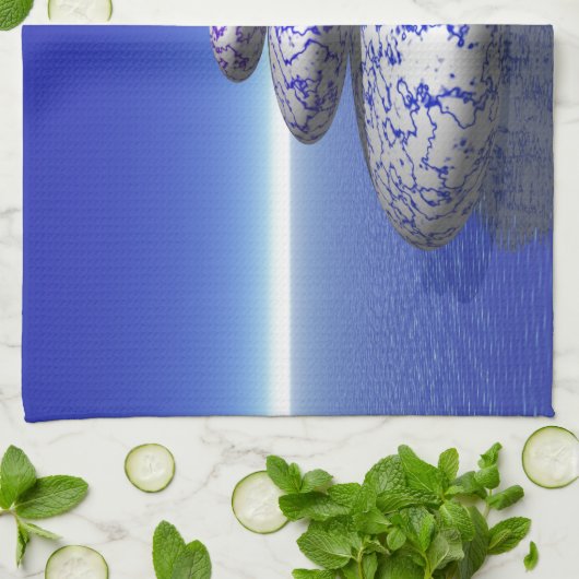 Zen Stone Blue Lila Ocean Liebe Peace Inspiration Handtuch (Gefaltet)