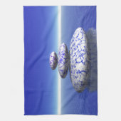 Zen Stone Blue Lila Ocean Liebe Peace Inspiration Handtuch (Vertikal)