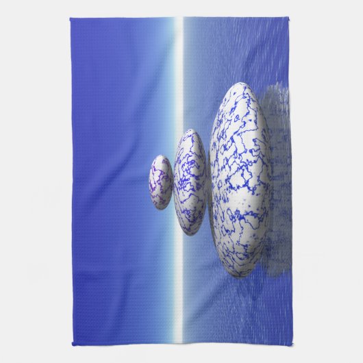 Zen Stone Blue Lila Ocean Liebe Peace Inspiration Handtuch (Vertikal)