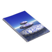 Zen Stone Blue Lila Ocean Liebe Peace Inspiration Notizblock (Rechte Seite)