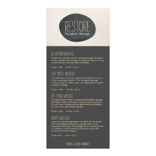 Zen Stone Massage Therapeut Service Wellness-Cente Werbekarte