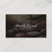 Zen Stone Path Massage Therapeut Visitenkarte (Rückseite)