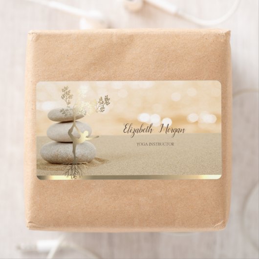 Zen Stone Sand Gold Tree Silhouette (Insitu)