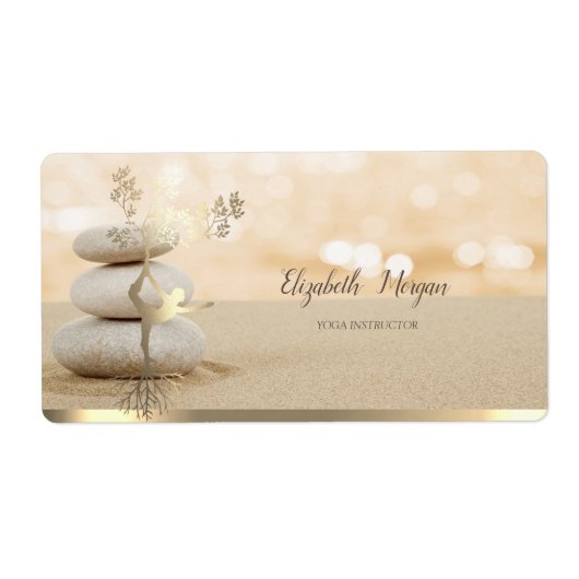 Zen Stone Sand Gold Tree Silhouette (Vorne)