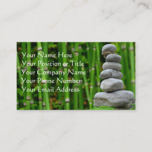 Zen Stones and Bamboo Business Card Visitenkarte