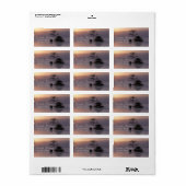 Zen Stones, Bambus, Relax Adressaufkleber (Vorne)