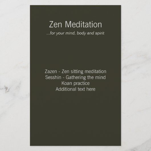 Zen Stones Flyer (Hinten)