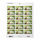 Zen Stones, Gold Foil Confetti, Landschaft Adressaufkleber (Vorne)