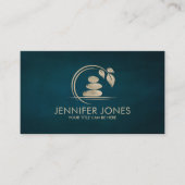 Zen Stones - Harmonie und Ruhe pastellfarbenes Gol Visitenkarte (Vorderseite)