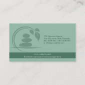 Zen Stones - Harmonie und Ruhe Visitenkarte (Rückseite)